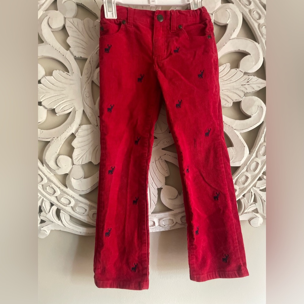 COPY - Boy Crimson Reindeer Stretch Corduroy Pant by Janie and jack